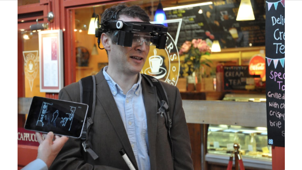 "Smart glasses" to enhance any remaining sight to help visually impaired people perceive objects.